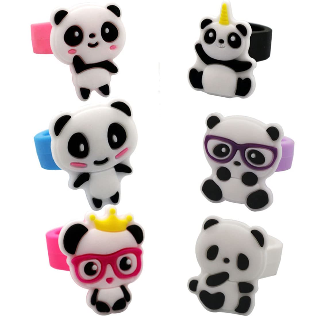 Caimeytie Tierringe für Kinder Satz von 6 Mädchen Party Ringe tägliches Tragen Lehrmittel