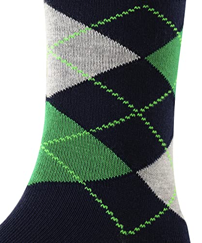 FALKE Unisex-child Socks Classic Argyle K So cotton patterned 1 pair, Blue Navy 6121, 19-22, Blue Navy 6121, 19-224