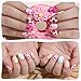 Teenitor 216pcs Press on Nails for Girls, 9 Colors 10 Sizes Press On Nails for Kids Fake Nails Little Girl Nails, Short Acrylic Nails with Nail Adhesive Tabs, Nail File Buffer