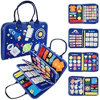 Busy Board Montessori Toys for Toddlers 3+, Busy Book Sensory Board Toy Educational Activities for Fine Motor Skills Learning, Gifts for Boys Girls, Travel Toy for Plane Car