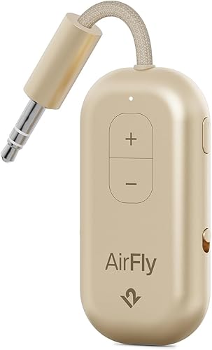 Miniatura 14 de AirFly Pro 2 Deluxe - Adaptador Bluetooth para avión, conecta 2 AirPods o auriculares inalámbricos - Transmisor/receptor Bluetooth AUX de 3.5mm