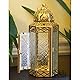 Vela Lanterns Marokkanische Lampe aus goldenem Messing, dekorative Laterne, Kerzenhalter für Innen- und Außenbereich, Heimdekoration, Terrasse, Hochzeiten, klares Glas, mittelgroß