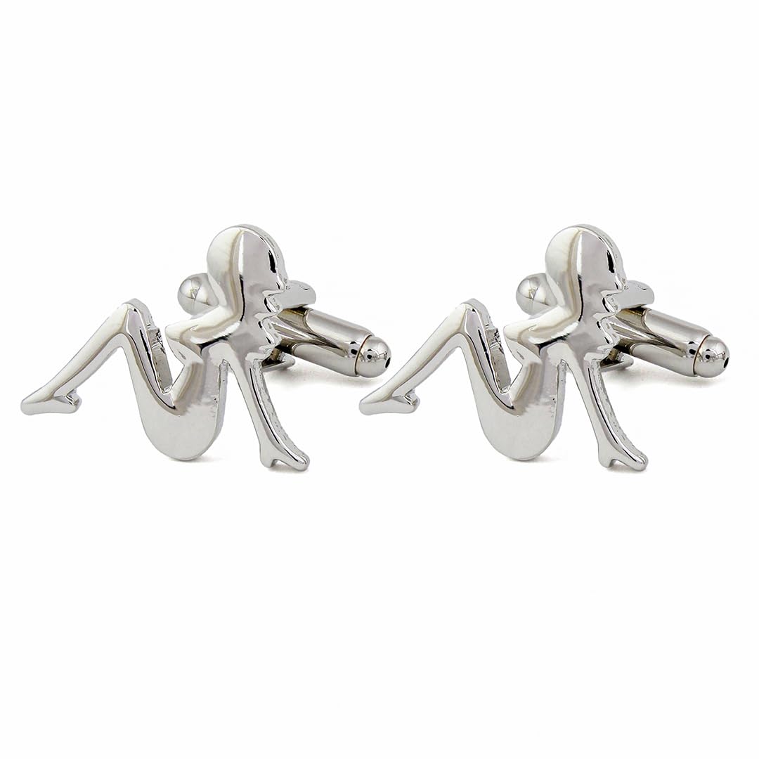 peluche Sexy Diva - Silver Coloured Cufflinks for Men-picture-31