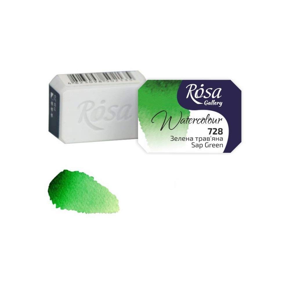 Professional Watercolour Paint, 2,5ml Half Pan, Gallery (Sap Green)