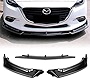 Stay Tuned Performance PU/681/PCF Carbon Fiber Print Front Bumper Body Kit Lip 3PCS Compaitble with 2014-2018 Mazda3 Axela