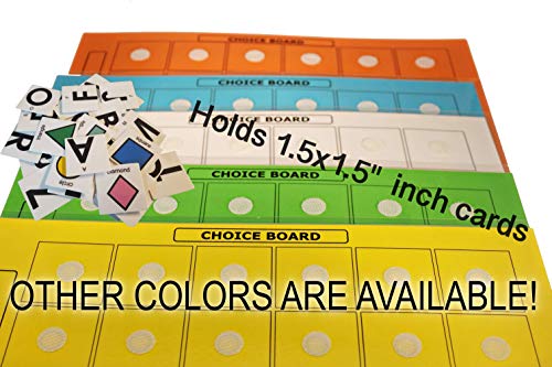 Smile4Autsim Dry Erase Visual Activity Reward Choice Laminated Board with 30 1/2" Hook Coin -Great for Loose Pcs Flash Cards. (Blue, 8x11 Sheet (1.5 inch Cards)) - Image 7