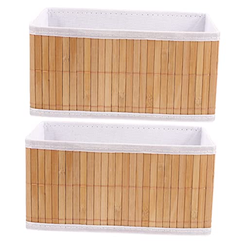 OFFSCH 2pcs Storage Basket Food Containers Woven Food Basket Countertop Basket Woven Baskets Snack Basket Seagrass Basket Woven Storage Basket Home Storage Basket Canvas