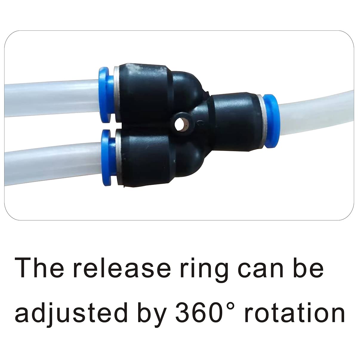 Air Line Tubing Kit, 5/16 Inch (8MM) OD x 32.8 Feet Pneumatic PU Air Hose Pipe Tube and Push to Connect Fittings Kit 23 PCS(Clear)