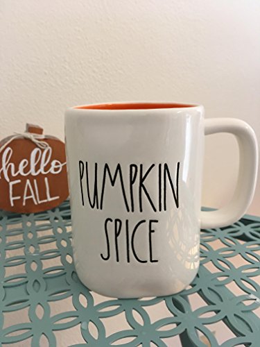 Rae Dunn Pumpkin Spice and Heart Mug (Orange Inside) - Artisan Collection