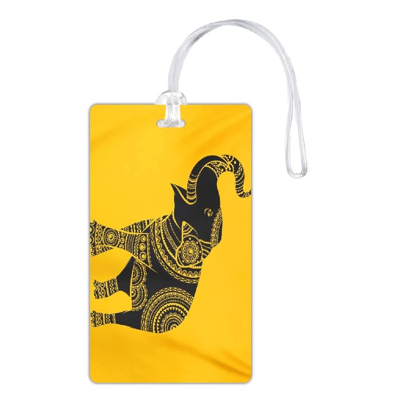SIGN EVER Elephant Design Luggage Tag Acrylic Travel Bag Tag Stylish Suitcase Identifier with Strap for Travel Accessories for Men Women Kids-picture-42