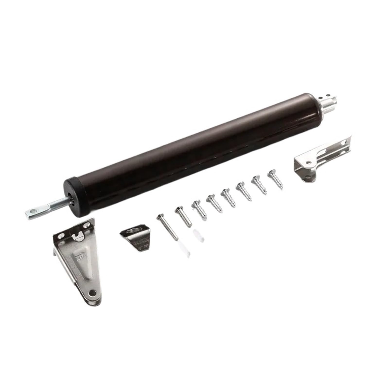 Chiudiporta automatico in lega di alluminio con molla a gas | L'hardware della porta regolabile con chiusura morbida supporta 100 gradi(Brown)