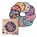 Ambielly Coasters for Drinks Cup Coaster Colorful Embroidered Vintage Ethnic Floral Design Fabric Coasters Value Pack for Coffee Bar, Home Decor, Housewarming,10pcs/Set, 5.12