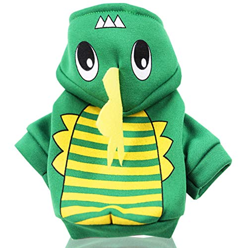 SEIS Moletom com capuz para cães de desenho de Halloween com chapéu roupas engraçadas para gatos tig