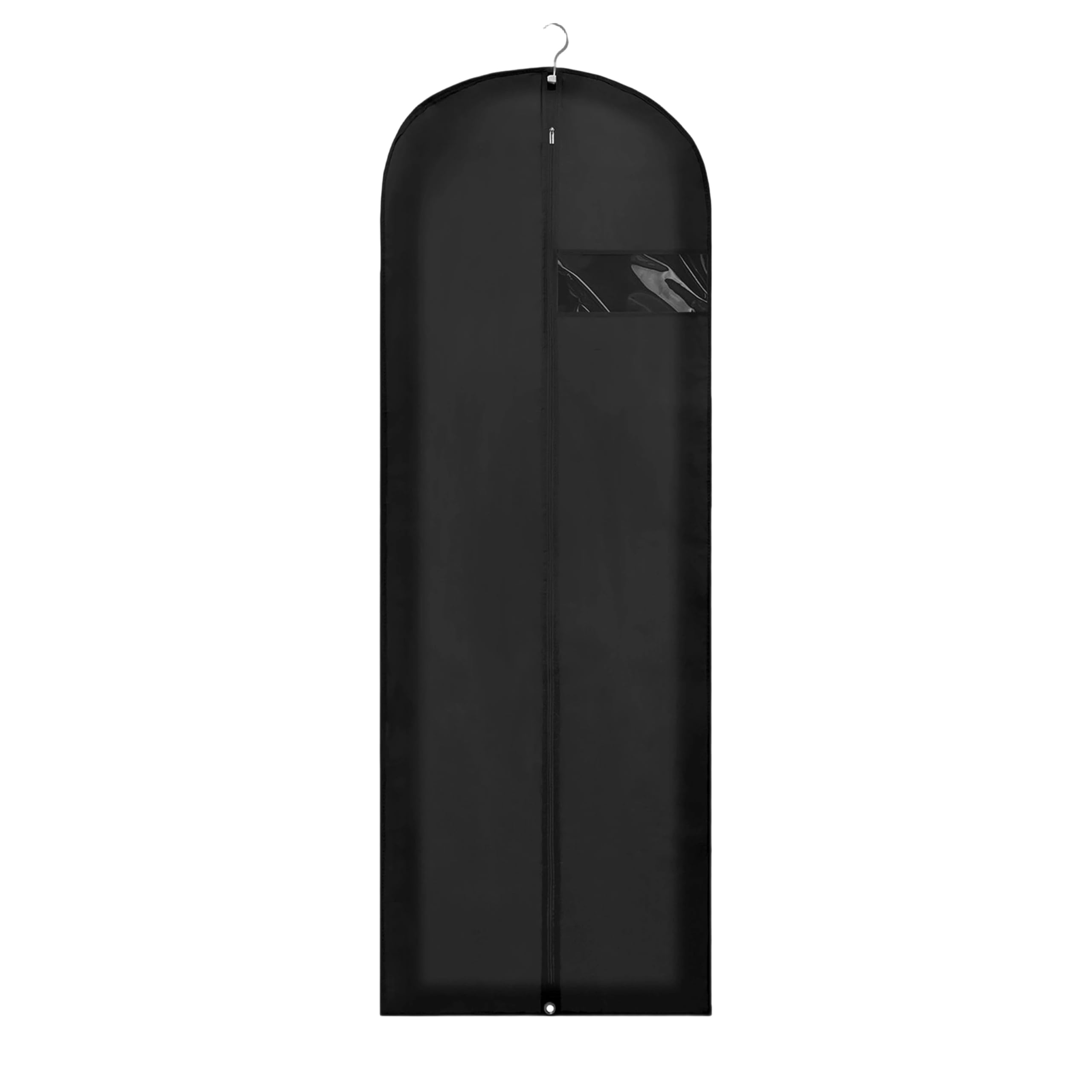 65 Dress Bags for Gowns Long Garment Bags for Hanging Clothes with Clear Window Foldable Suit Bag Cover