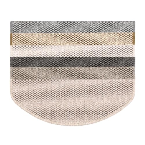 casa pura Stufenmatte in Sisal Optik | Treppen-Teppich Flachgewebe mit Tiger-Eye-Struktur robuster...