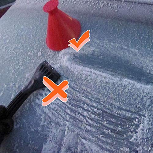 Ciao Life Ice Scraper Magic Funnel Round Windshield Ice Scrapers, Magic Car Cone-Shaped Snow Removal Tool