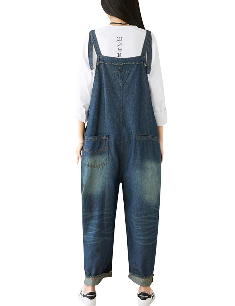 Femmes Salopette ample Sangle réglable Denim Combishort Combinaisons Salopette