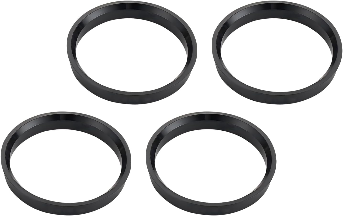4 PCS Hub Centric Rings, 60.1mm ID to 73.1mm OD Hubcentric Rings, Auto Plastic Wheel Hubrings Accessories, Compatible with Specific Models (Black)