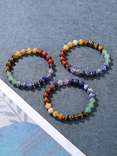 MANIFO 7 Chakra Crystals Bracelet Reiki Healing Crystal Gemstone Bracelets for Women Yoga Meditation3