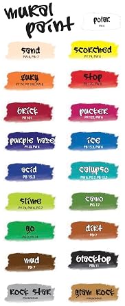 Chroma Mural Paint, Assorted Bright Colors, Pints, Set of 6