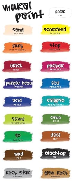 Chroma Mural Paint, Assorted Bright Colors, Pints, Set of 6