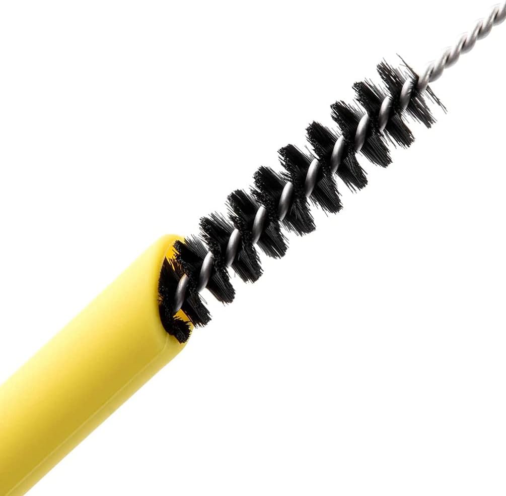10Pcs Nylon Tube Brushes Long Straw Brush Pipe Tube Cleaner for Glasses Keyboard Jewelry Cleaning Tools Black