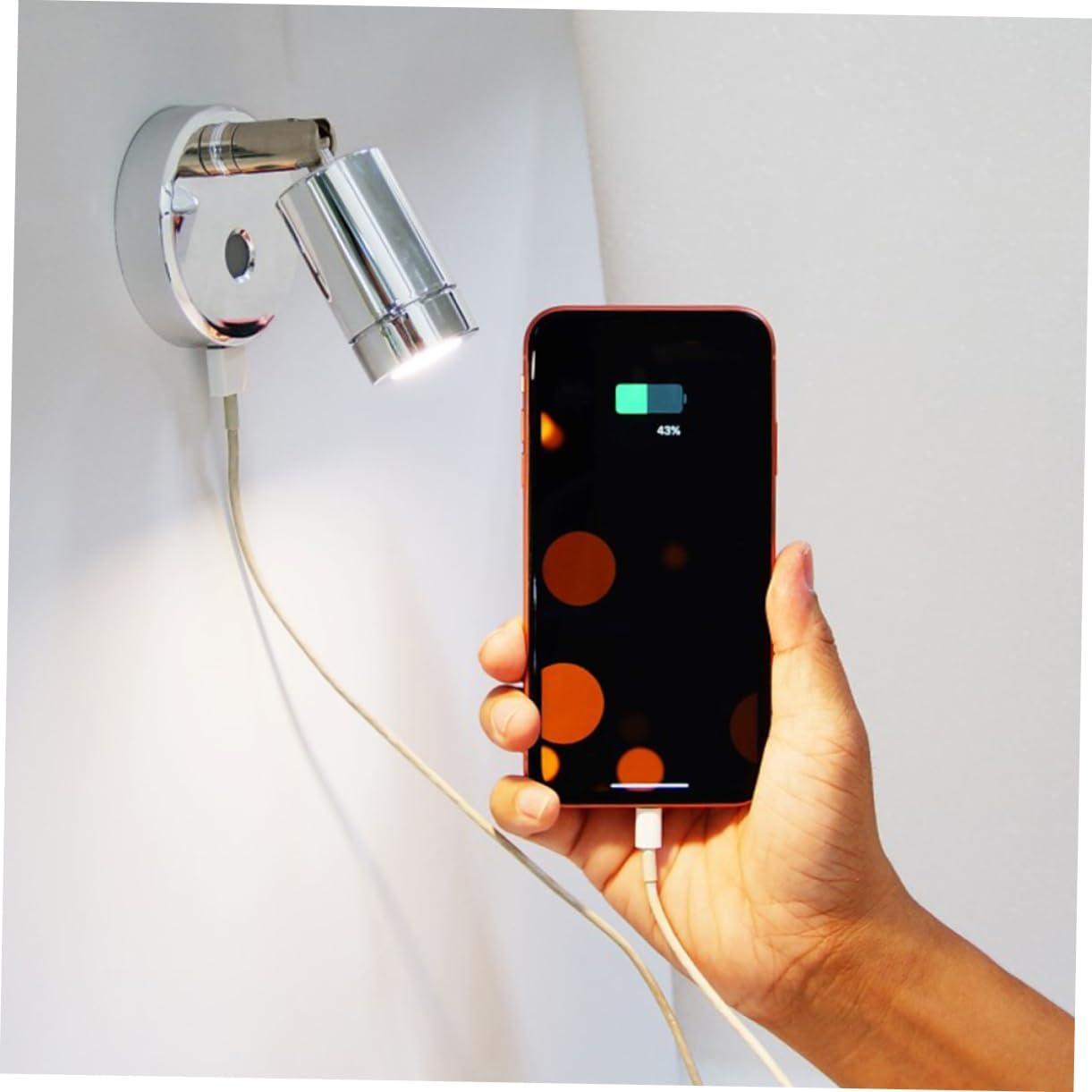 Tofficu Led Reading Light USB Charging Socket Rv Lamp Led Lamp Touch Switch Silver for Rv Daily Use