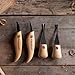 Flexcut Wood Carving Tools| Beginner Palm & Knife Set | 1095 High Carbon Steel Blades| Ergonomic Ashwood Handles | KN600 | Made in the U.S.A.
