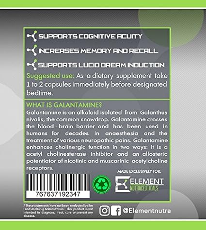 GALANTAMINE (120 Servings x 4 MGS Per Serving)