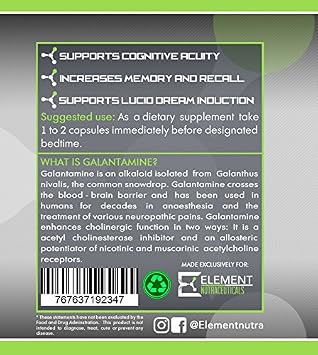 GALANTAMINE (120 Servings x 4 MGS Per Serving)