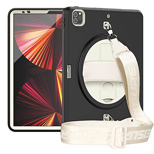 iPad Pro 12.9 Inch Case (2021/2020/2018) with Shoulder Strap