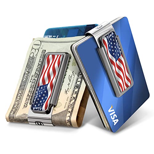 Patriotic USA American Flag Money Clip for Men