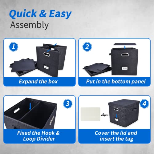 Caixa de armazenamento de discos de vinil resistente – Armazenamento de álbum comporta mais de 50 di