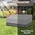 Easy-Going Patio Sofa Cover UV Resistant Outdoor Couch Cover Bicolor Patio 3-Seater Bench Cover Waterproof Outdoor Furniture Cover with Reflective Hemming (95Wx40Dx35H inch, Gray/Dark Gray)