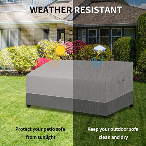 Easy-Going Patio Sofa Cover, 95Wx40Dx35H inch, Gray/Dark Gray by Easy-Going - Used condition - Image 7