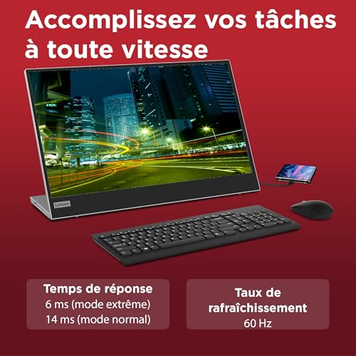 Lenovo L15 A21156FX0 Moniteur Portable écran 15 6" Full HD IPS 60 Hz 6 ms entrée 2 x USB C câble USB C vers USB C réglable en Inclinaison - vue 10