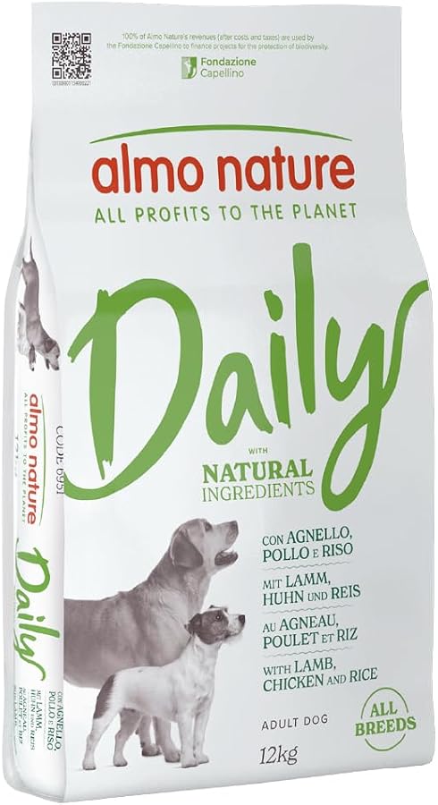 Almo Nature Daily - Crocchette per Cani Adulti - Gusto Agnello, Pollo e Riso - Cibo Secco Completo e Bilanciato - Sacco da 12 kg — foto principale