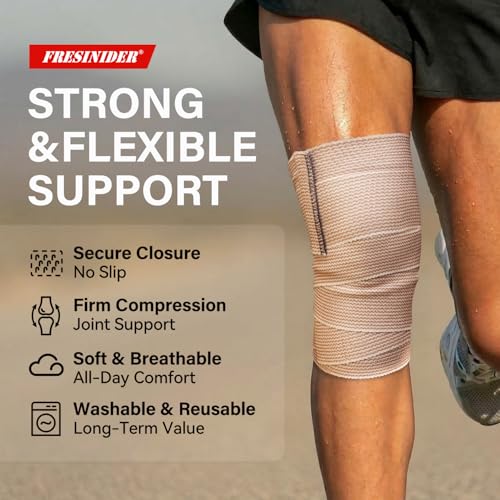 Image of FRESINIDER Premium Elastic Bandage Wrap 3 Inch, 24 Pack, Hook and Loop