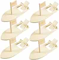 Amazon.co.jp: HAWILLOSCH 6個木製帆船模型材料 子供向け未塗装