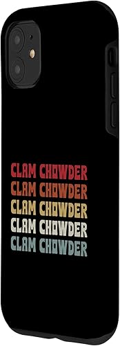 Miniatura 2 de Funda para iPhone 11 Great Clam Chowder Typeset Apparel Seafood Lover Case