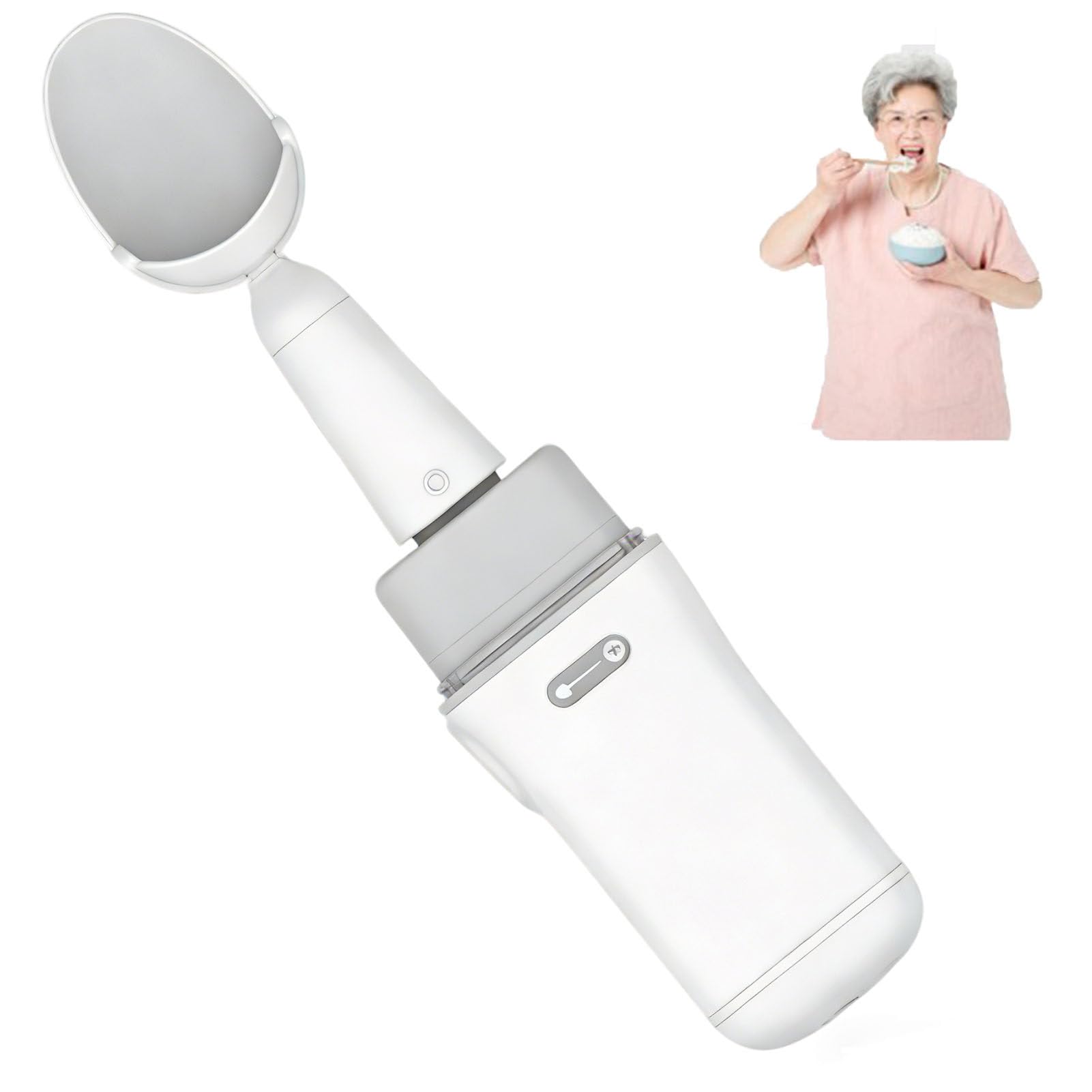 Juego de cucharas adaptativas, utensilios inteligentes antivibración para adultos, ideal para temblores de manos, artritis o uso anciano