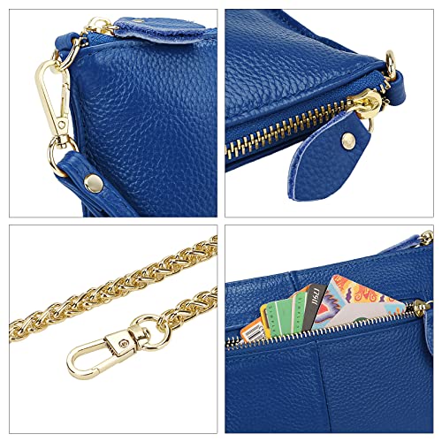 Image of Uromee Wristlet Wallet Clutch Purses for Women Genuine Leather Crossbody Bag Handbag with Detachable Shoulder Chain