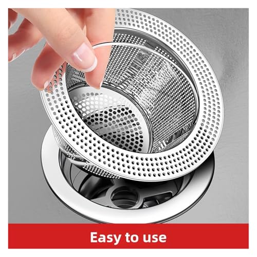 Filtro antiobstrucción de cocina para drenaje de fregadero en acero inoxidable 3