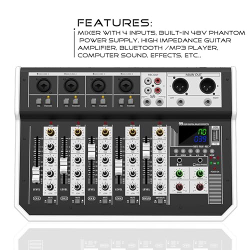 Console de mixage 99dsp avec interface USB pour conférence et performance