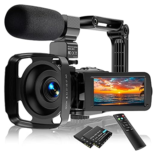 ACTITOP Video Camera Camcorder Ultra HD 2.7K 30FPS 36.0 MP IR Night Vision YouTube Vlogging Camera 3.0 Touch Screen 16X Digital Zoom with Remote Control Microphone Handheld Stabilizer 2 Batteries