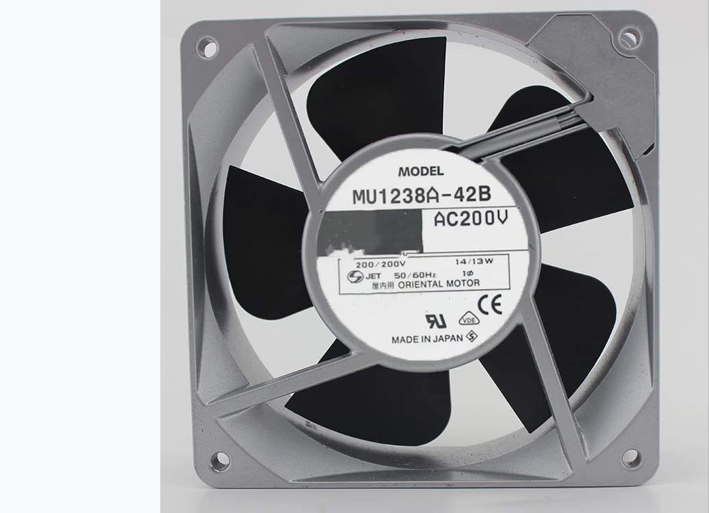 for MU1238A-42B 200V 0.12/0.11A 14/13W 2800/3250RPM 43/46DBA 120X120X38MM Cooling Fan