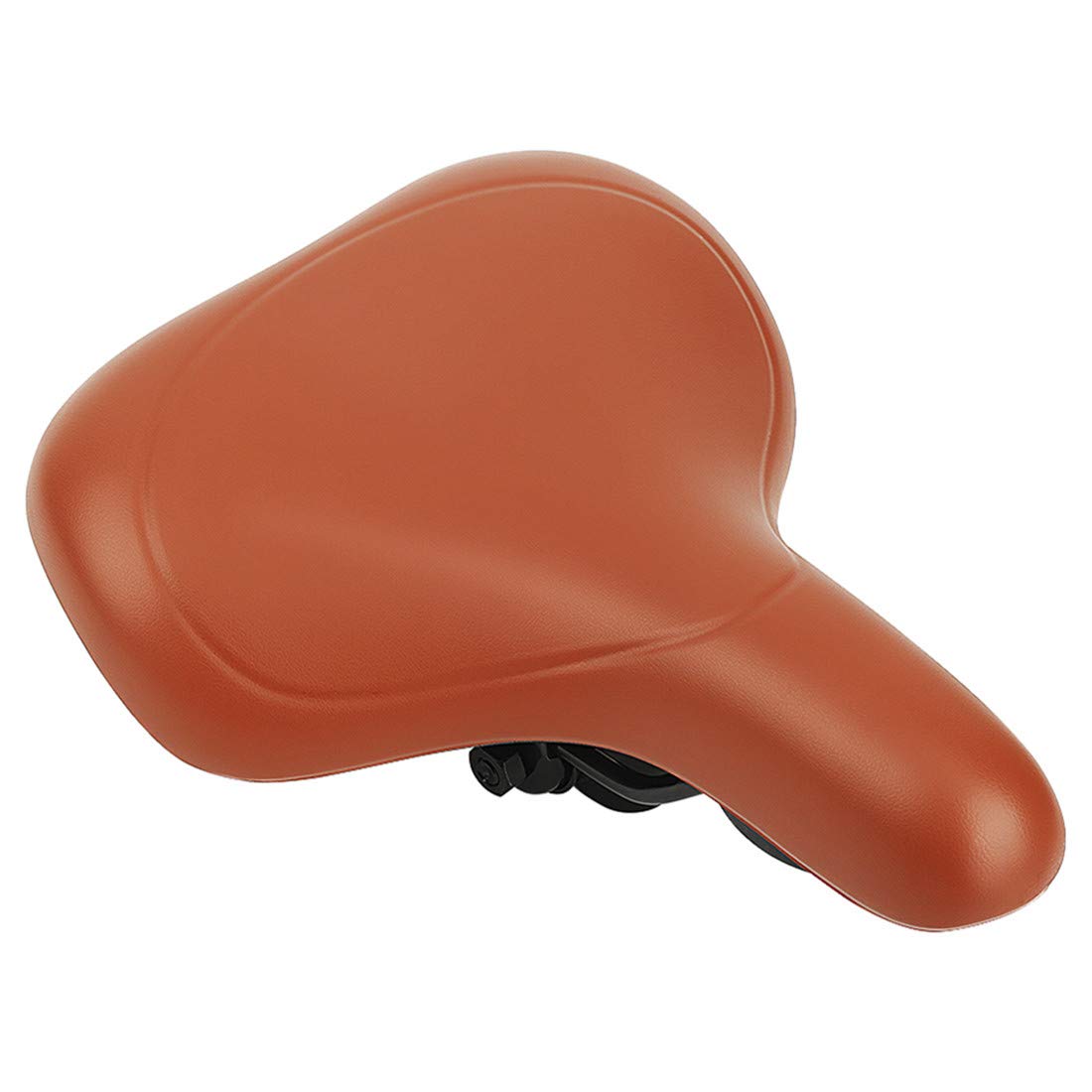 ZHIQIU Comfortable Bike Saddles Extra Wide and Thick Bicycle Seat Integrated Molding Anti-Rain (8038-Brown)