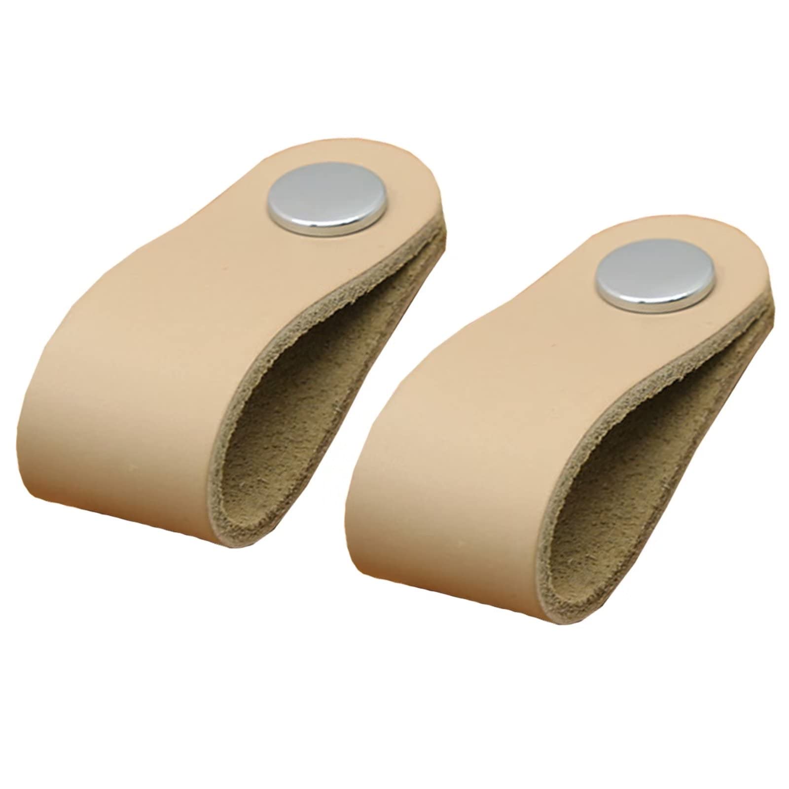 Boutons d'armoire en cuir kaki YPIN03G pour réparer et relooker un meuble