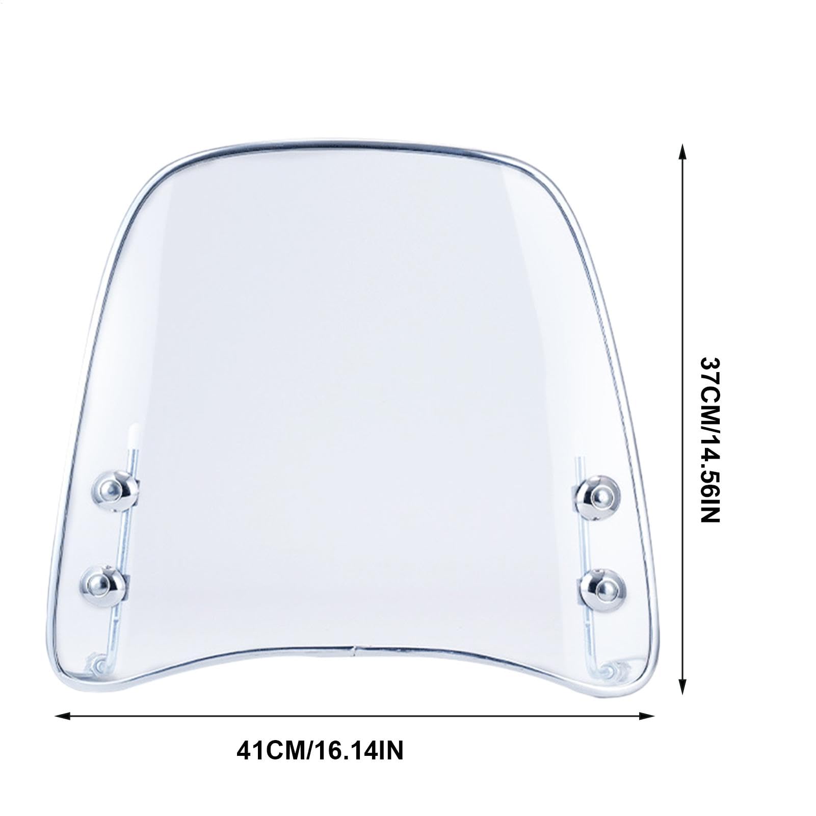 Deflector De Viento para Moto Reemplazo de Parabrisas Flexible Impermeable | Parabrisas Para Moto Recambio Parabrisas Flexible Grande Totalmente Compatible Mayoría Motocicletas Motocicletas Todote