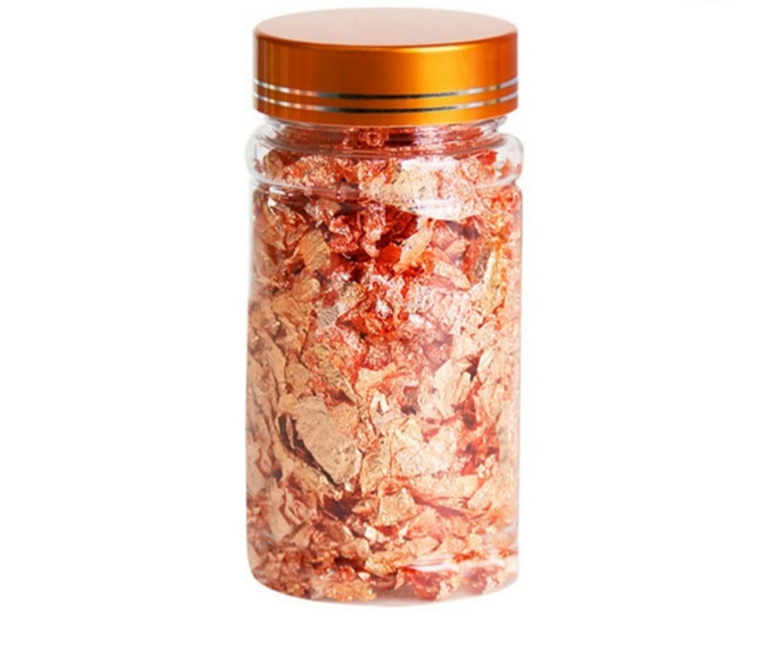 M.H VARAKHWALA Leaf Schabin Foil Flakes Imitation Metallic Leaf for Resin Nails, Painting, Crafts, Slime and Resin Jewelry Making - (Pack of 10gm), (Colour - Copper)-image-43